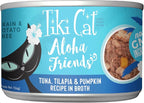 Tiki Cat Aloha Friends, Tuna, Tilapia & Pumpkin, Grain-Free & High Moisture, Wet Cat Food for All Life Stages 5.5 oz. Cans (Pack of 8)