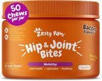 Zesty Paws Hip and Joint for Dogs, Glucosamine for Dogs Hip and Joint Supplement with Chondroitin, MSM, Vitamins C & E - Bacon, 50 Count