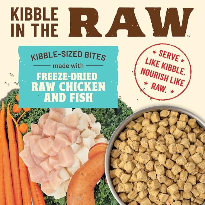 Primal Kibble in The Raw, Freeze Dried Cat Food, Chicken & Fish, Scoop & Serve, Made with Raw Protein, Whole Ingredient Nutrition, Crafted in The USA, Dry Cat Food, 64 Ounce (4 lb) Bag