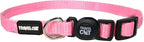 Travel Cat Breakaway Cat Collar - Pink Adjustable Cute Cat Collar with Quick Release Safety Buckle for Boy and Girl Cat - Nylon 8-13 inch Length Kitten Collar with Metal D-Ring, Machine Washable