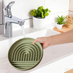 YINGFAN Slow Feeder Dog Bowls, Silicone Non-Slip Dog Slow Feeder Bowl, Puzzle Slow Eating Bowl for Medium to Small Dogs, Easy to Clean & Dishwasher Safe, 2 Cup, Green