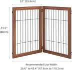 beeNbkks Extension Kit, 2 Panels Freestanding Dog Gate for Narrow Small Space Doorways Hallway
