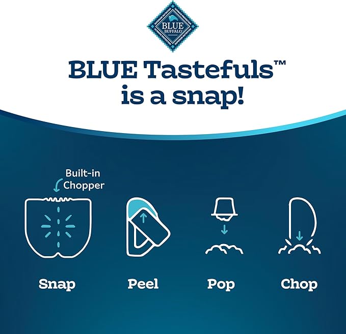 Blue Buffalo Tastefuls Savory Singles Natural Wet Cat Food in Gravy, 2.6-oz. Twin-Pack Tray, Turkey Entreé (24 Count)