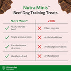ULTIMATE PET NUTRITION Nutra Minis Dog Air-Dried Training Treats (5 oz) (Beef)