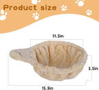 Beige Cat Hammock, Extra Large (12.4"), Cozy Hammock with Deep Basket, Attachment Design for Cat Tower