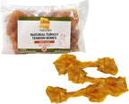 Ultra Chewy Turkey Tendon Knotted Bones for Dogs - Premium All-Natural, Hypoallergenic, Long-Lasting Dog Chew Treat, Easy to Digest - Ingredient Sourced from USA (3.5 Inch - 6 Pack)