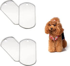 Orgrimmar 100 PCS Dog Tags Shiny Stainless Steel Military spec Rolled Edge Backing Dog Tags for Dogs Engraved- Blank