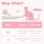 Escape Proof Cat Harness and Leash Set, Adorable Purple Floral Cats Vest Harness for Kittens Breathable Adjustable Step-in Cat Walking Harness with Reflective Strip for Outdoor Walking Travel