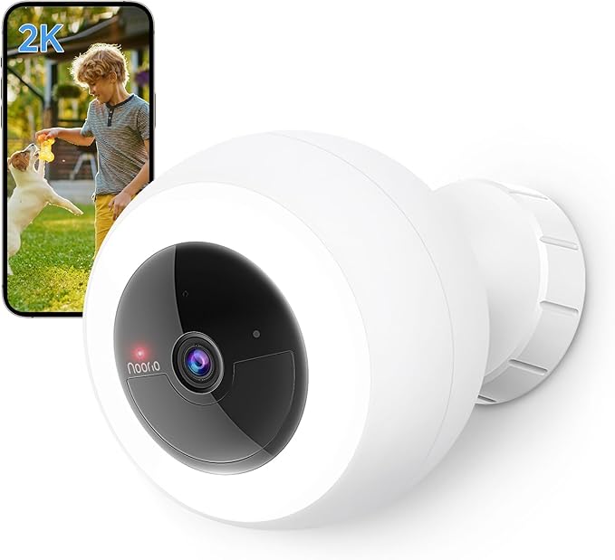 Noorio B310 Wireless Outdoor Security Camera with 600lm Spotlight, 12600mAh Battery-Powered Solar Camera with 16GB Free Local Storage, 2K Color Night Vision, 2.4GHz WiFi Only