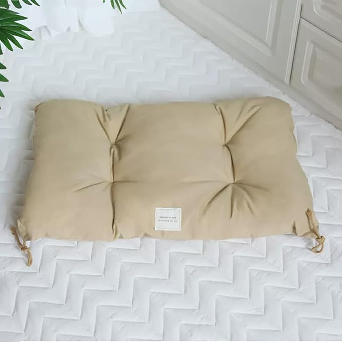 SHENGOCASE 2-Pack 3.15" Thick Soft Cat Kneading Pillow Cushion Bed with Ties for Cat Dog House Perch Shelf, Cushion Pad Padding for Cat Cage Kennel