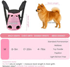 Dog Backpack Carrier, Thick Straps & Cushion, Pet Sling Front Backpacks for Small Medium Dogs 4-7 Lbs, Legs Out, Adjustable Wearable Puppy Chest Travel Bag, Easy-Fit for Hiking/Walking/Camping