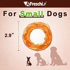 Afreschi Natural Turkey Tendon Ring (S) 40 Units/Box, Dog Treats for Signature Series, All Natural Human Grade Puppy Chew, USA-Sourced Turkey Tendon, Hypoallergenic, Rawhide Alternative