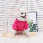 KOOLTAIL Basic Dog Hoodie - Soft & Warm Dog Hoodie Sweater with Leash Hole and Pocket, Dog Winter Coat, Cold Weather Clothes Sweatshirt for Small Medium Large Dogs Puppy Cat Boys Girls Deep Pink XS