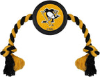Pets First NHL Pittsburgh Penguins Puck Toy for Dogs & Cats. Play Hockey with Your Pet with This Licensed Dog Tough Toy Reward!
