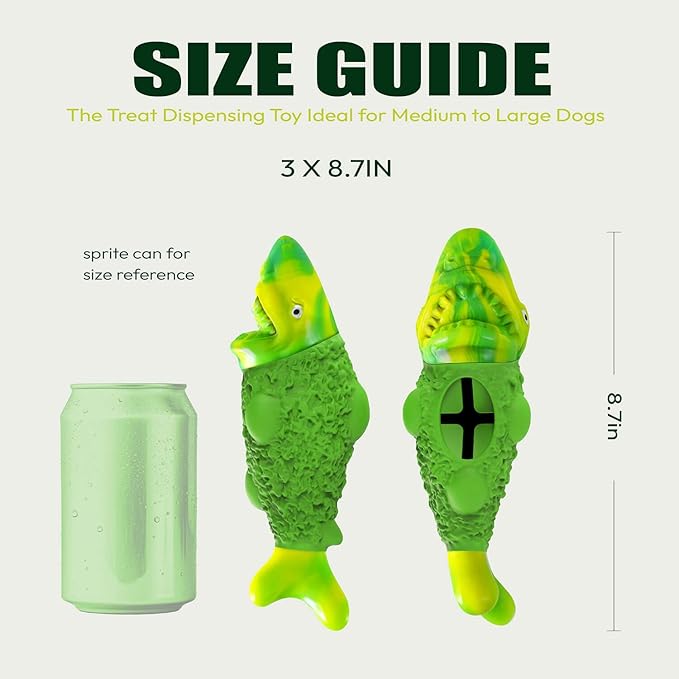 Tough Dog Chew Toys for Aggressive Chewers, Interactive Treat Dispensing Dog Toy, Durable Dog Toys for Medium & Large Dogs - Great for Boredom