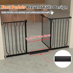 TSAYAWA 62.2"-71.65" Extra Wide Auto Closing Baby Safety Gate for Stairs & Doorways, Pressure Mounted No Drill Pet Gate with Walk-Through Door - Heavy Duty Childproof Gate for Toddlers, Kids, Dogs