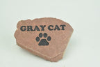 Personalized Red Pet Memorial Stone Headstone Grave Marker Dog or Cat with Paw Print and Engraved with Name of Your Pet
