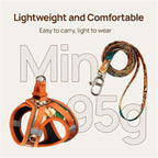 Cat Harness and Leash Set, Step-in Escape Proof Adjustable Vest Harness for Small Medium Large Cats, Lightweight Soft Breathable Reflective Kitten Harness, Easy to Wear for Walking Travel, Camping, S