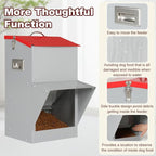 Automatic Dog Feeder with Handle, 25 Lbs Large Capacity Gravity Dog Food Dispenser for Outdoor & Indoor Use, Pet Food Station for Medium and Large Breeds (12'' L X 10'' W X 21.6'' H)