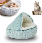 Cat Nest Bed, 2026 New Cat Beds for Indoor Cats, Portable Fluffy Pet Bed, Durable Covered Cats Bed for Indoor Use, Soft Puppy Dog Beds for Pet Owners (Green, Large)