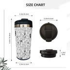 Cat Dog Paw Travel Coffee Mug with Filp Lid, Animal Stainless Steel Insulated Tumbler Cup 14 Oz, Holiday Birthday Christmas Gift for Men Women Dad Mom Sister Friend Bestie Dog Lover