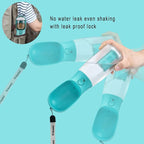 Dog Water Bottle with Food Container & Poop Bag Holder, Travel Water Bowl, Portable Pet Dispenser, Dog Stuff Accessories Items, Puppy Essentials Necessities for Yorkie Chihuahua Walking Hiking