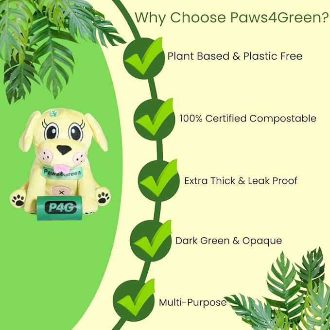 100% Certified Home Compostable Poop Bags (90Count 6 Rolls), Extra Thick (20 Micron) Leak Proof, Unscented Standard Size 9 X 13'', Plant Based, ASTM D6400 & EN 13432 Compliant