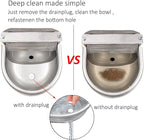 Automatic Water Dispenser for Dog Water Bowl Dispenser Large Size Stainless-Steel Waterer Feeder Self Filling Water Trough for Poultry and Livestock (Stainless Steel, Large)