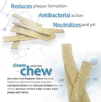 Oral Hygiene Chews for Small Dogs - Cleans Teeth and Freshens Breathe - Coated with Enzymes - Prevents Plaque & Bacteria Build Up - 30 Chews