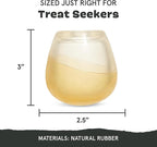 Barkbox Tipsy Rosé Rubber Wine Dog Toy – Treat Dispensing Dog Toys – Puppy and Pet Toys for Medium to Large Dogs