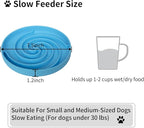 Slow Feeder Dog Bowls, Dishwasher Microwave Safe Silicone Puppy Puzzle Bowl with Non-Slip Design for Eating (Sky Blue)