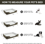 Orthopedic Dog Bed for Medium Dogs, Egg Crate Foam Bed for Medium Dogs, Equipped with Removable Waterproof Pillow Cover and Anti-Slip Bottom, Pet Bed