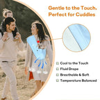 Dog Sling Carrier – Ice Silk Dog Slings for Small Dogs up to 10 lbs, Breathable Dog Carrier Sling with Adjustable Safety Strap & Buckle, Portable Cat Sling Carrier (Blue)