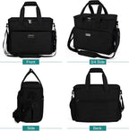 BAGLHER Dog Travel Bag, Airline Approved Pet Tote Organizer with Multi-Function Pockets, 2 X Food Storage Containers and 2 X Collapsible Dog Bowls, Perfect Weekend Pet Travel Set for Dog, Cat Black