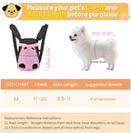 Inspack Dog Cat Backpack Carrier, Dog Carrier Adjustable for Small Medium Dogs, Pet Dog Front Chest Carriers Backpacks, Puppy Carrier Sling Backpack, Holder Papoose for Cat Body, M, Pink