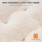 Cat Beds for Indoor Cats - Rabbit-shaped Cat Cave Bed with Hanging Toy,Super Soft Calming Pet Bed for Kitten&puppy,Small Dog,Warm Plush&Machine Washable&Removable Cotton Pad,Cat Hideaway(Grey M)