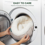 BALANCE Round Cat Beds for Indoor Cats - Donut Dog Beds for Small Dogs, Washable Pet Bed for Puppy and Kitten with Anti-Slip Bottom