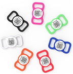QR Code Dog Tag with NFC, Personalized Pet Tag, Silent Silicone Dog ID Tag, Modifiable Pet Online Profile, Multiple Emergency Contact, Scan QR Code Send GPS Location Email (Small, White)