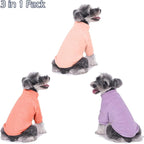 Dog Sweater, 3 Pack Dog Sweaters for Small Dogs Girl Boy, Ultra Soft Warm Puppy Clothes Dog Coat for Winter (Rose+Lt Pink+Lt Purple, Small)