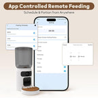 Dual Lens Pet Feeder with Camera, 1080P Video, AI Pet Detection, Night Vision, 2.4/5G WiFi, Interactive Features, App Control, 2-Way Audio, Auto Feeding & Freshness Preservation, 6L