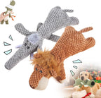 Indestructible Dog Toys,2025 New Dogs Plush Toy for Aggressive Chewers,Squeaky Durable Chew Toy for Indoor Pups Teething, Stuffed Toys for Small Medium Large Animals (A-Yellow+Grey)