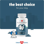 Eye Support for Dogs - 120 Chewable Tablets - Supplements for Vision, Eye Vitamins for Dogs, with Cod Liver Oil Antioxidant, Omega 3 EPA and DHA Fatty Acids.