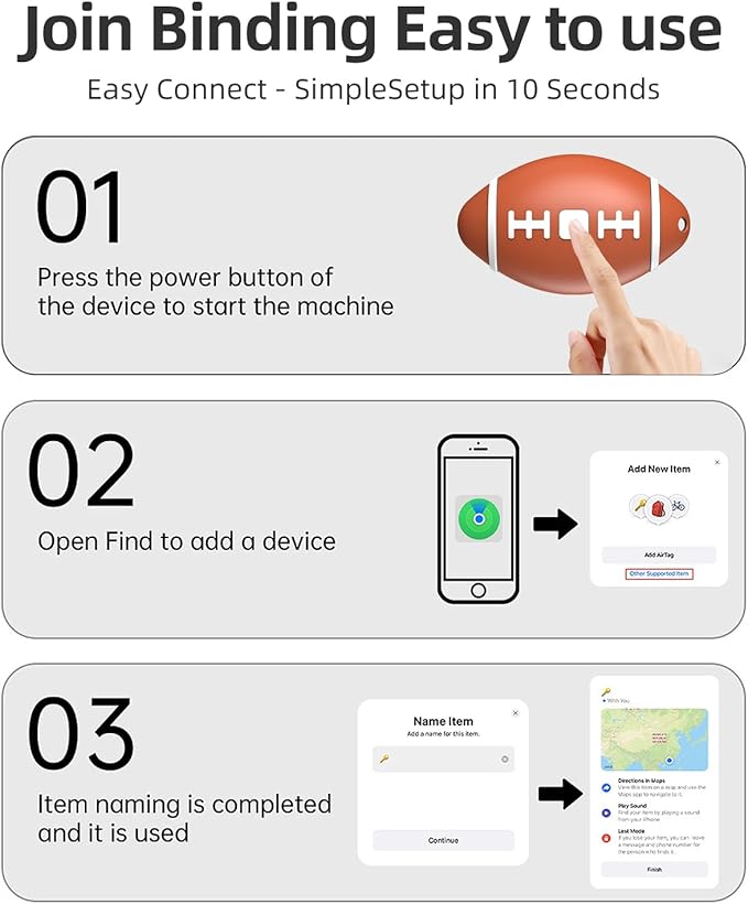 QDAN GPS Dog Tracker Collar: Pet Location Tracker, Smart Item Finder, No Charging, Waterproof, Dog Collar Attachment, Compatible with iOS Only (One Piece)