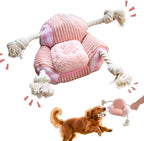 Squeaky Dog Toys, Durable Tug of War Chew Toys for Small, Medium and Large Dogs, Interactive Puppy Toy for Teeth Cleaning, Birthday Gift - Couch