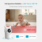 ieGeek Baby Monitor with Camera and Audio, 5" Large HD Display(No WiFi) & 1080P Camera & Free Smart App(WiFi), Upgraded Night Vision/PTZ/2-Way Audio/Auto Tracking Detection Notification and Alert