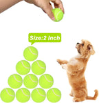 10 Pack 2-inch Dog Tennis Toys, Pet Play Balls, Refill for Automatic Launchers, Suitable for Small Dogs - Indoor & Outdoor Use, Refill balls for automatic ball launcher (Launcher Not Included)
