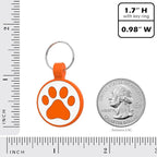 QR Code Cat Tag, Modifiable Pet Online Profile Display Page, Multiple Emergency Contact, Silicone, No Jinging, Collar Accessories, Personalized Cat Tag (Small Breeds - 1", Orange)