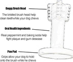 Bullibone Brusher: Dog Teeth Cleaning Brushing Toothbrush Stick - Long Lasting Nylon Peppermint Chew Toy for Dog Oral Care and Dental Health for Small Dogs and Puppies
