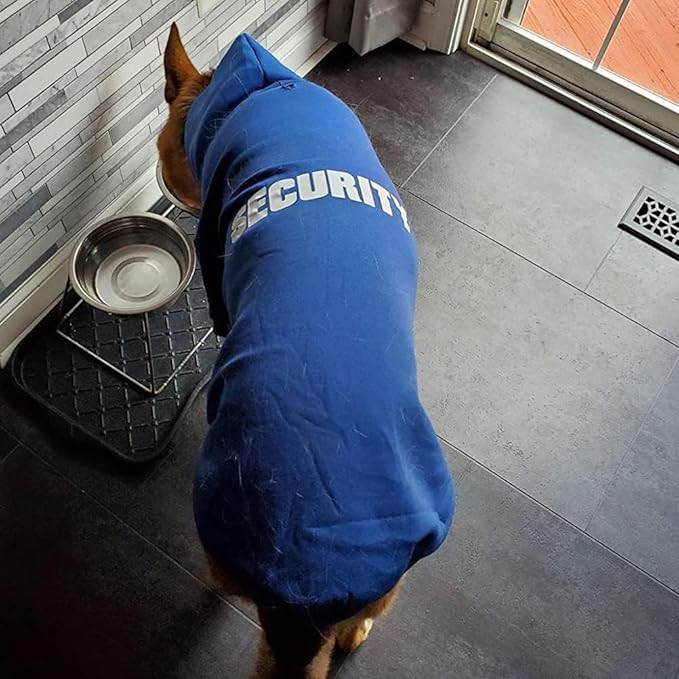 BINGPET Security Dog Hoodies Puppy Sweater Cold Weather Dog Coats Soft Brushed Fleece Pet Clothes Hooded Sweatshirt for Dog Cat