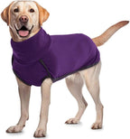 ROZKITCH Dog Winter Coat Soft Pullover Pajamas, Pet Windproof Warm Cold Weather Jacket Vest Cozy Onesie Jumpsuit Apparel Outfit Clothes for Small, Medium, Large Dogs Walking Hiking Travel Sleep Purple